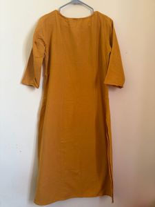 Mustard Yellow Floral Kurta