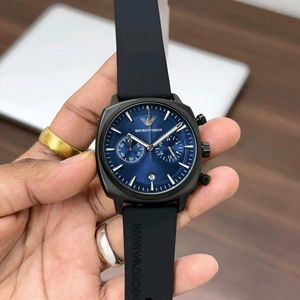 Emporio Armani Chronograph Blue Dial Watch