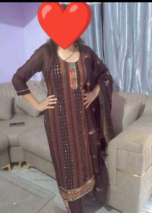 Elegant Black Kurta Set with Dupatta