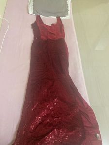 Stunning Sequined Red Gown