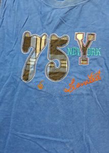 Blue "75Y New York" Graphic T-Shirt