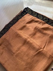 Elegant Copper Saree with Embellishments