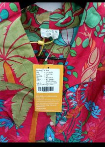 Vibrant Tropical Print Midi Dress
