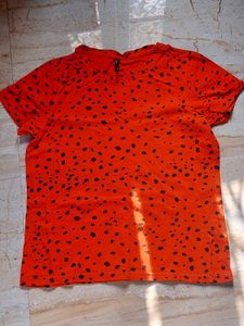 Vibrant Polka Dot Print T-Shirt