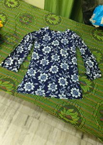 Beautiful Blue Floral Kurta