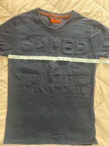 Vintage Superdry Men's Navy T-Shirt