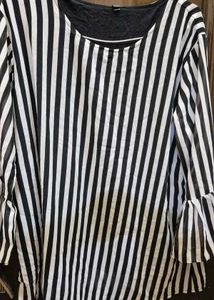 Chic Striped Flare Sleeve Top