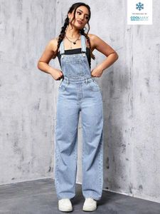 New Light Wash Denim Overalls