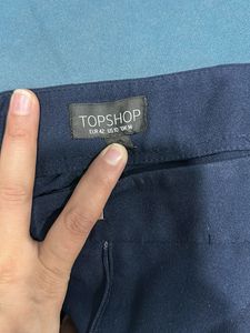 Navy Blue Pleated Trousers