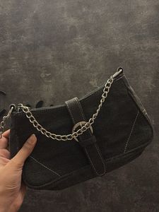 Chic Chain Strap denim Shoulder Bag