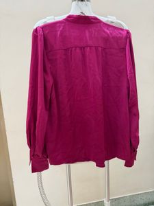 Elegant Magenta Silk Top