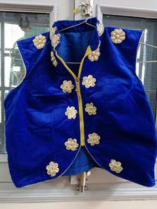Blue Embellished Vest Koti