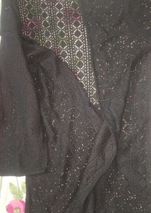 Black Lace knit Shrug y2k