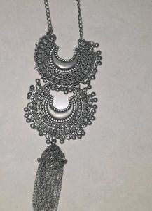 Boho oxidised Silver Necklace Set