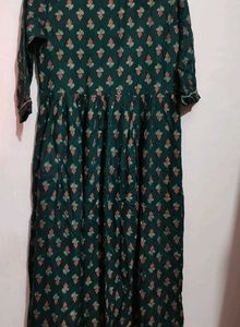 Dark Green Anarkali Kurti For 34 Bust