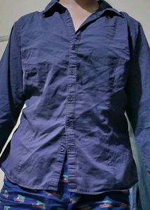 Classic Navy Blue Button-Down Shirt