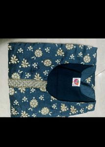 Stylish Blue Floral Kurta Set