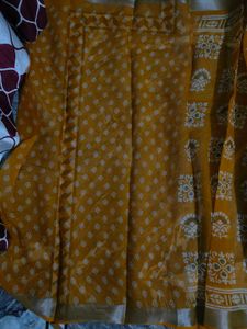 New Arrival Yellow Floral Print Saree