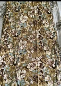 Floral Print Kurta with Embellished Neckline