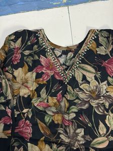 Floral Print Kurta Set with Dupatta