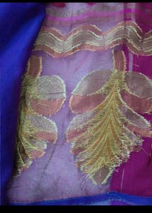 Royal Purple Saree with Gold Embellishments