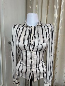 Chic Striped Button-Up Blouse