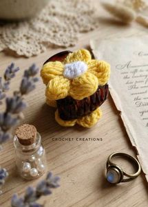 Handmade Crochet Flower Hair Clip