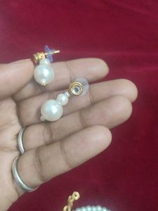 Pearl Mala With Earrings