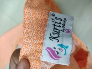 Orange Collar Kurti