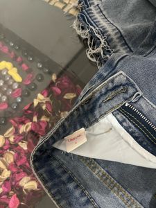 URBANIC Distressed Wide Leg Jeans