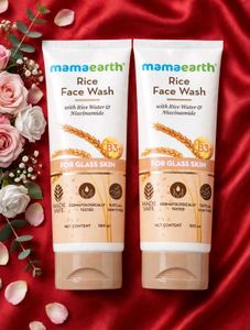 Pack of 2 Mamaearth Rice Dewy Bright Face Wash Wit
