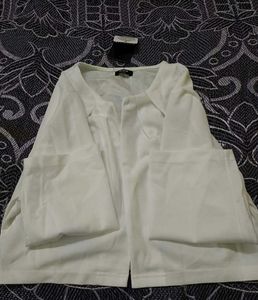 White Open Front Jacket