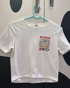 Cute Graphic Print Cropped T-Shirt