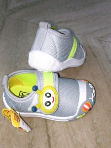 Baby Shoes Unisex Grey Color Cute