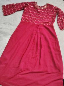 Embellished Maroon Ethnic Gown