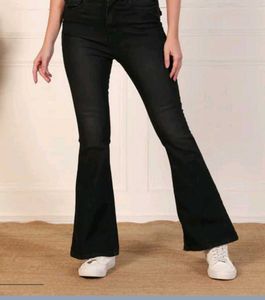 Black Bootcut Denim Jeans