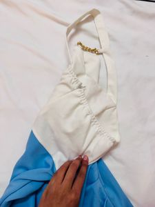 Elegant Two-Tone Mini Dress