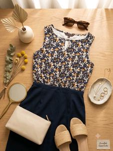 Floral Print Sleeveless Dress
