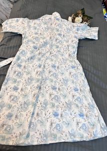 Floral Print Button-Down Midi Dress