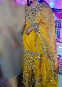 Elegant Mustard Embroidered Salwar Kameez