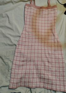 Pink Gingham Knit dress