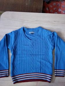 V Neck Pullover With Full Sleeves