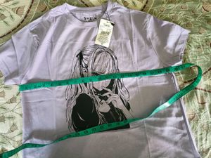 Lavender Graphic Cotton Tshirt
