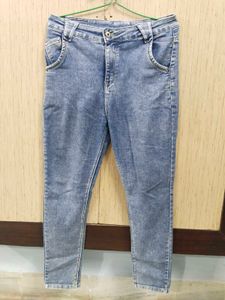 Blue Acid Wash Skinny Jeans