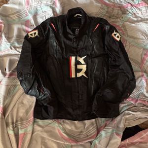 Men's Black Graphic Jacket racing biker