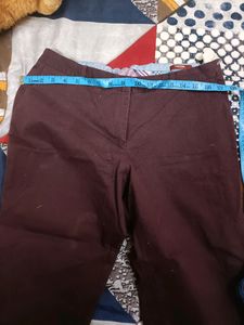 Cantabil Capri For Women In Wine Colour 32 -34Waist