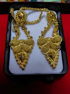 Gold Plated Necklace and Earring Set