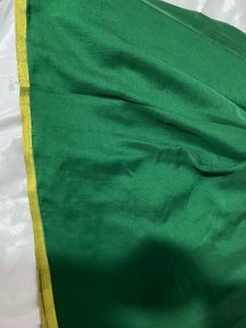 Elegant Emerald Green Silk Saree