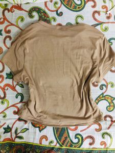 Basic Tan Short Sleeve T-Shirt