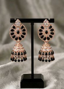 Elegant Black Jhumki Earrings